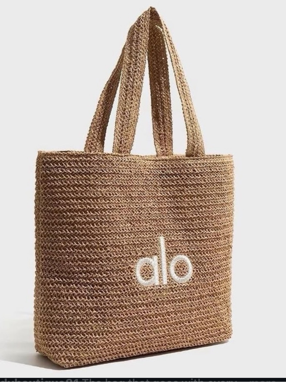ALO Yoga Natural Woven Tote Bag